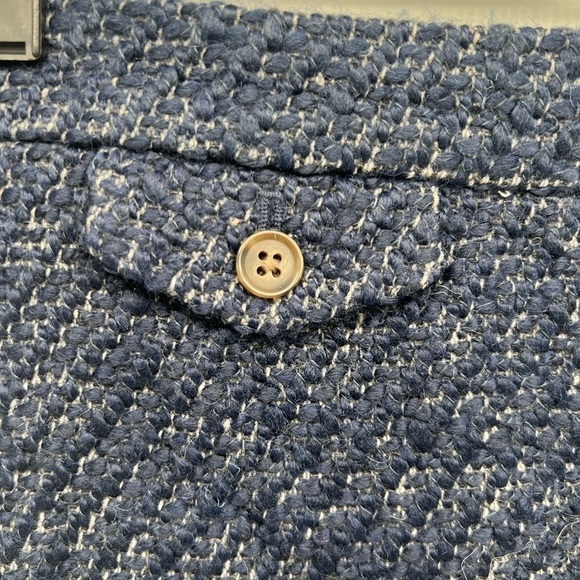 J. Crew the pencil lined skirt blue wool blend size 6 boucle - Picture 3 of 7